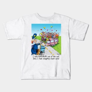 Clown Car Cop Stop Kids T-Shirt